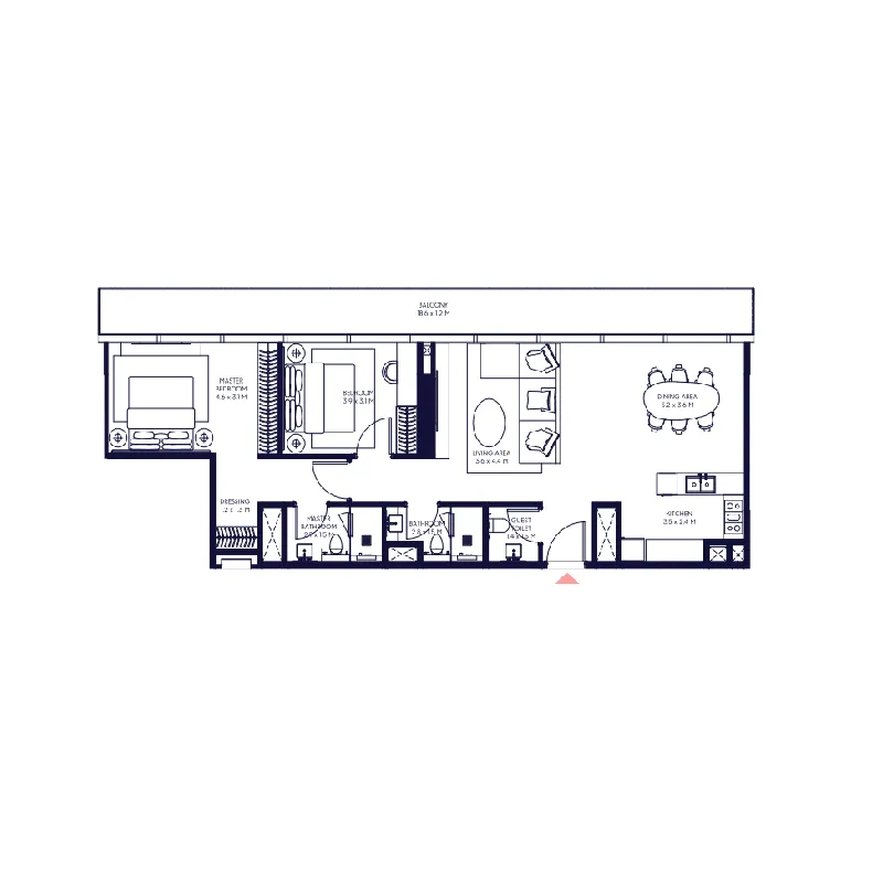 Arada Inaura Hotels & Residences Downtown floor plan