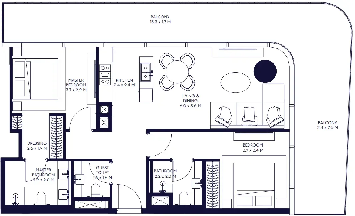 Arada Inaura Hotels & Residences Downtown floor plan