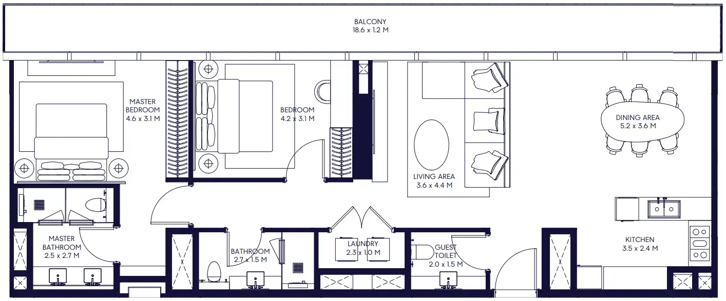 Arada Inaura Hotels & Residences Downtown floor plan