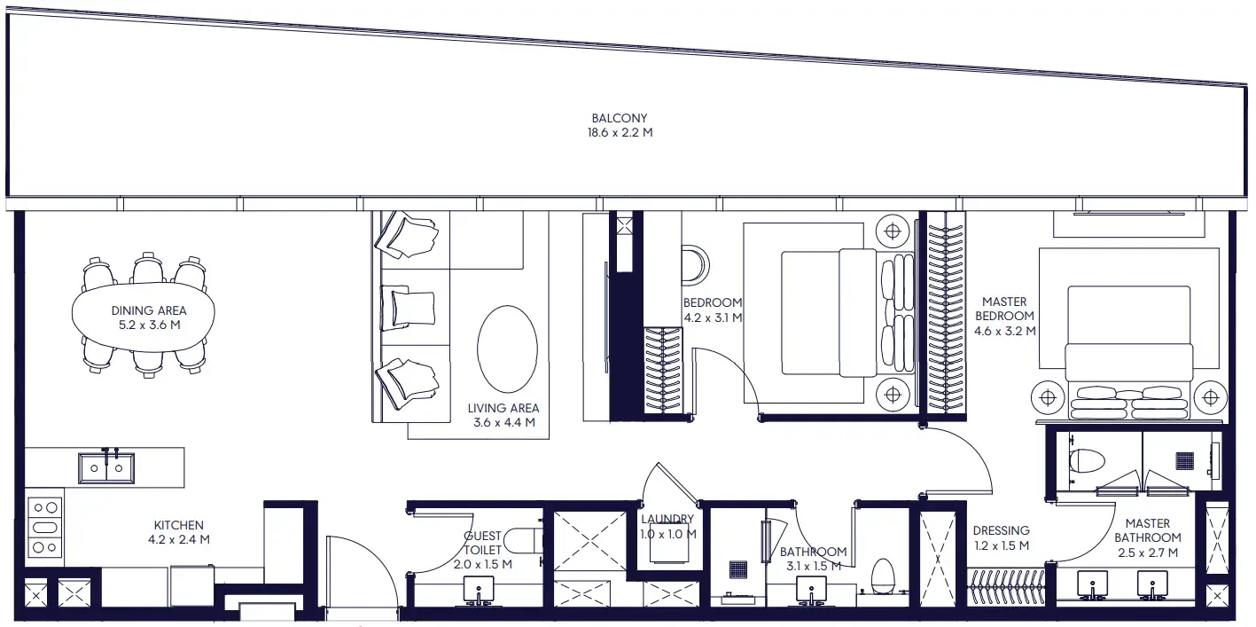 Arada Inaura Hotels & Residences Downtown floor plan