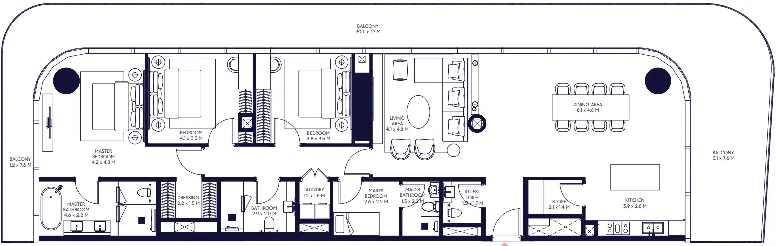 Arada Inaura Hotels & Residences Downtown floor plan