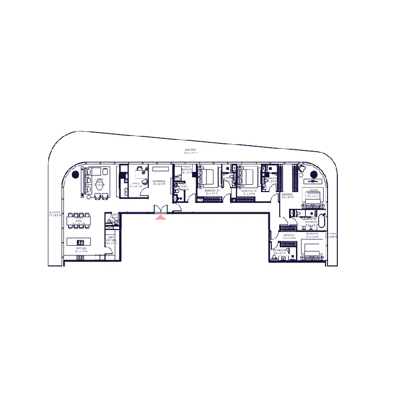 Arada Inaura Hotels & Residences Downtown floor plan