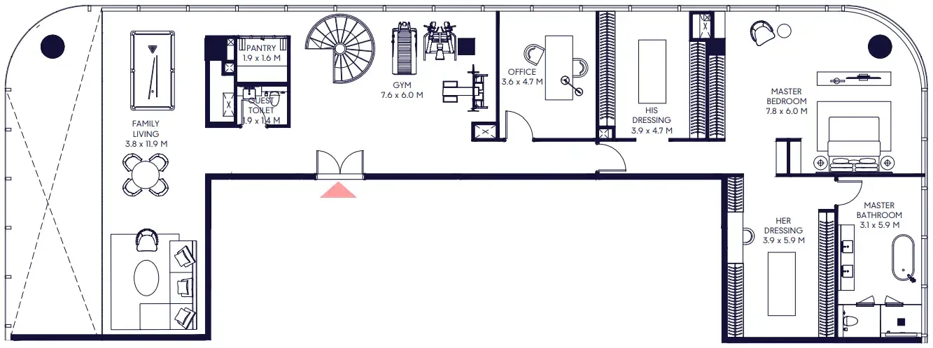 Arada Inaura Hotels & Residences Downtown floor plan