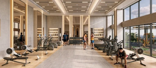 Indoor Gym With Shower amenity image at Aspirz