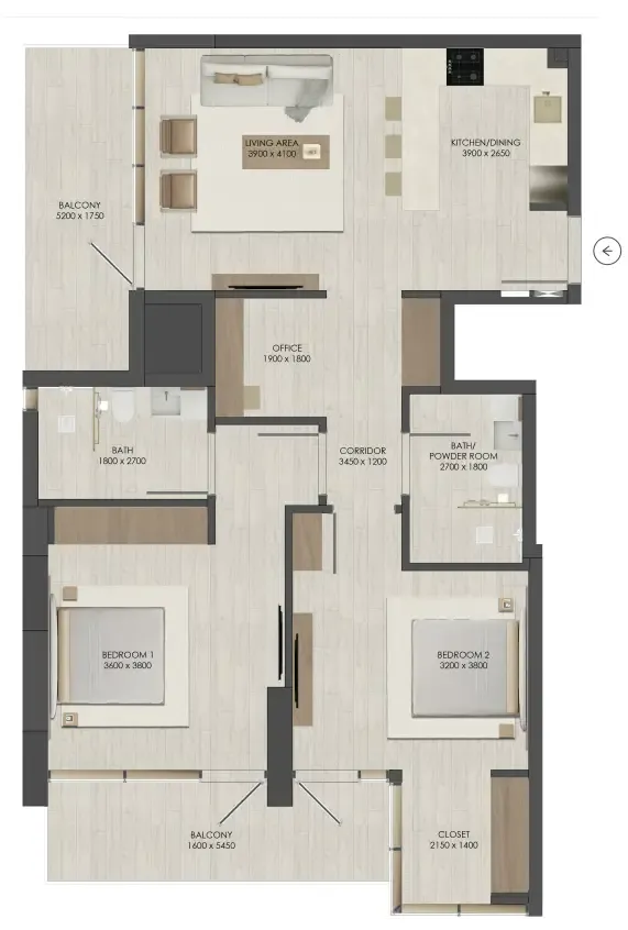 JAD Global JAD 288 floor plan