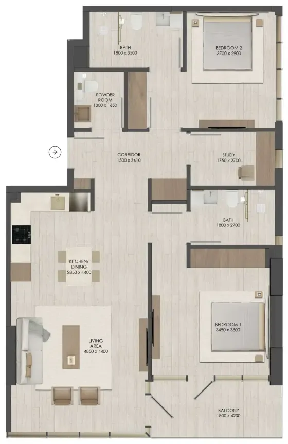 JAD Global JAD 288 floor plan