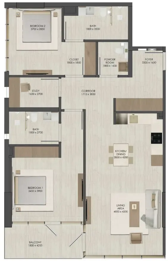 JAD Global JAD 288 floor plan