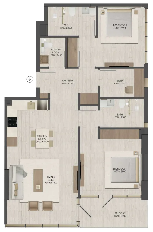 JAD Global JAD 288 floor plan