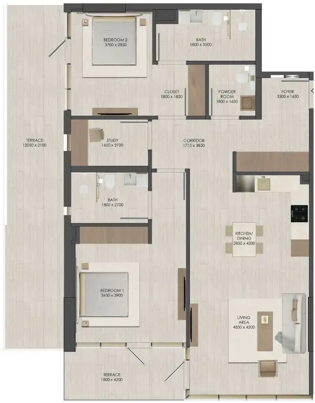 JAD Global JAD 288 floor plan