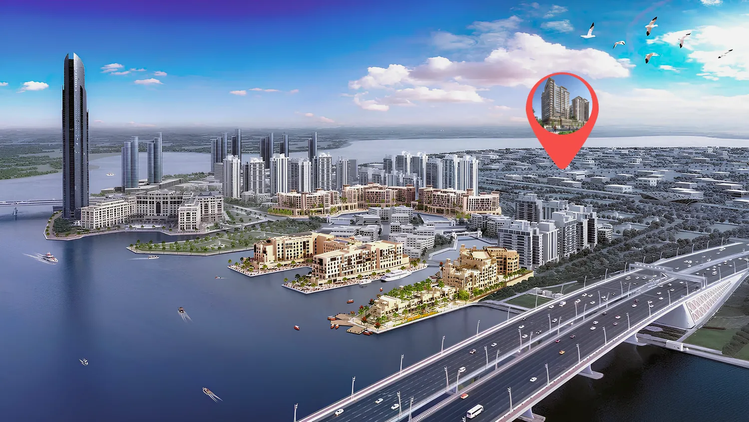 Azizi Jaddaf Beach Oasis master plan