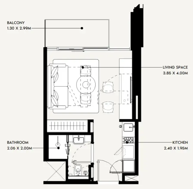 Azizi Jaddaf Beach Oasis floor plan