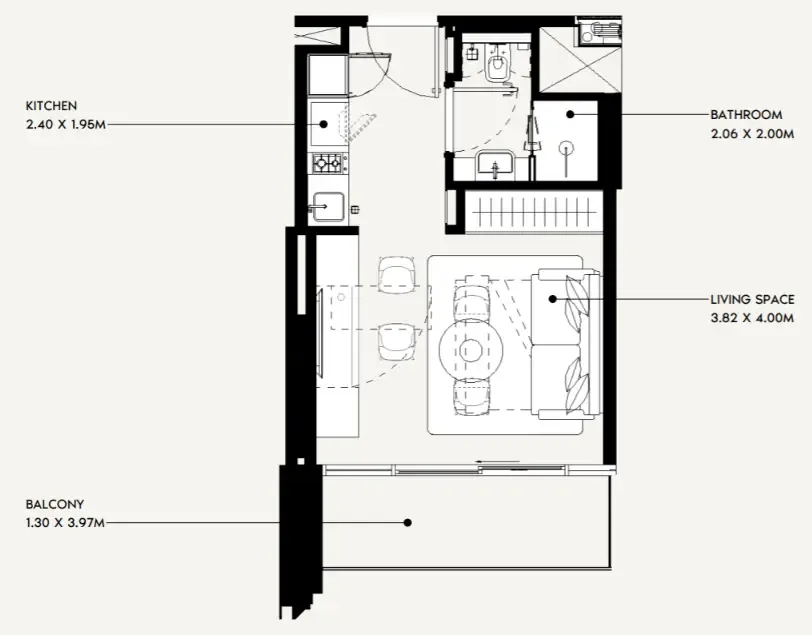 Azizi Jaddaf Beach Oasis floor plan