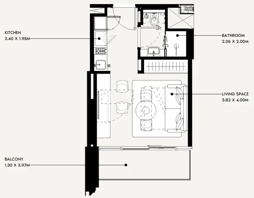 Azizi Jaddaf Beach Oasis floor plan