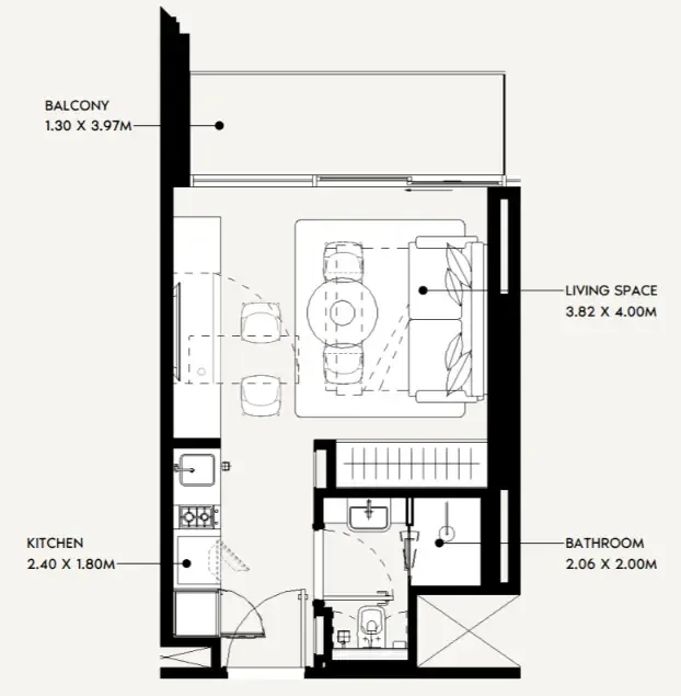 Azizi Jaddaf Beach Oasis floor plan