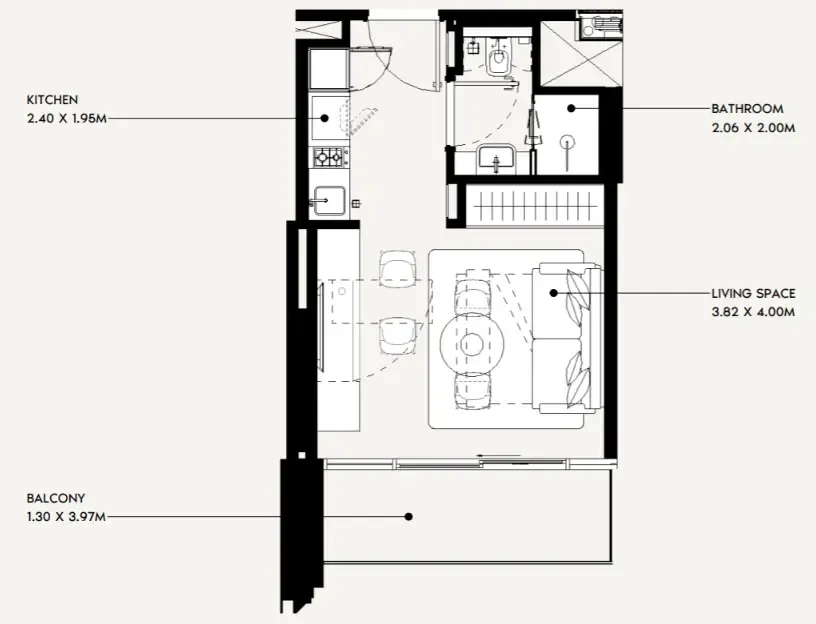 Azizi Jaddaf Beach Oasis floor plan