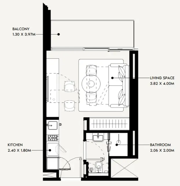 Azizi Jaddaf Beach Oasis floor plan