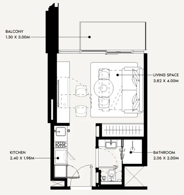 Azizi Jaddaf Beach Oasis floor plan