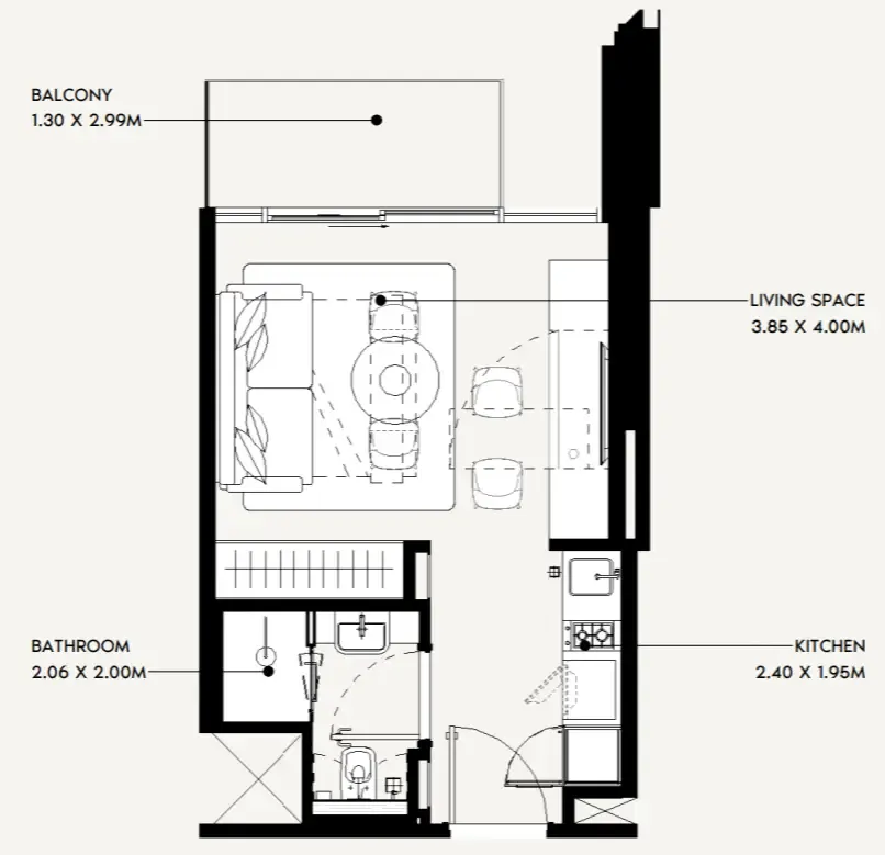 Azizi Jaddaf Beach Oasis floor plan