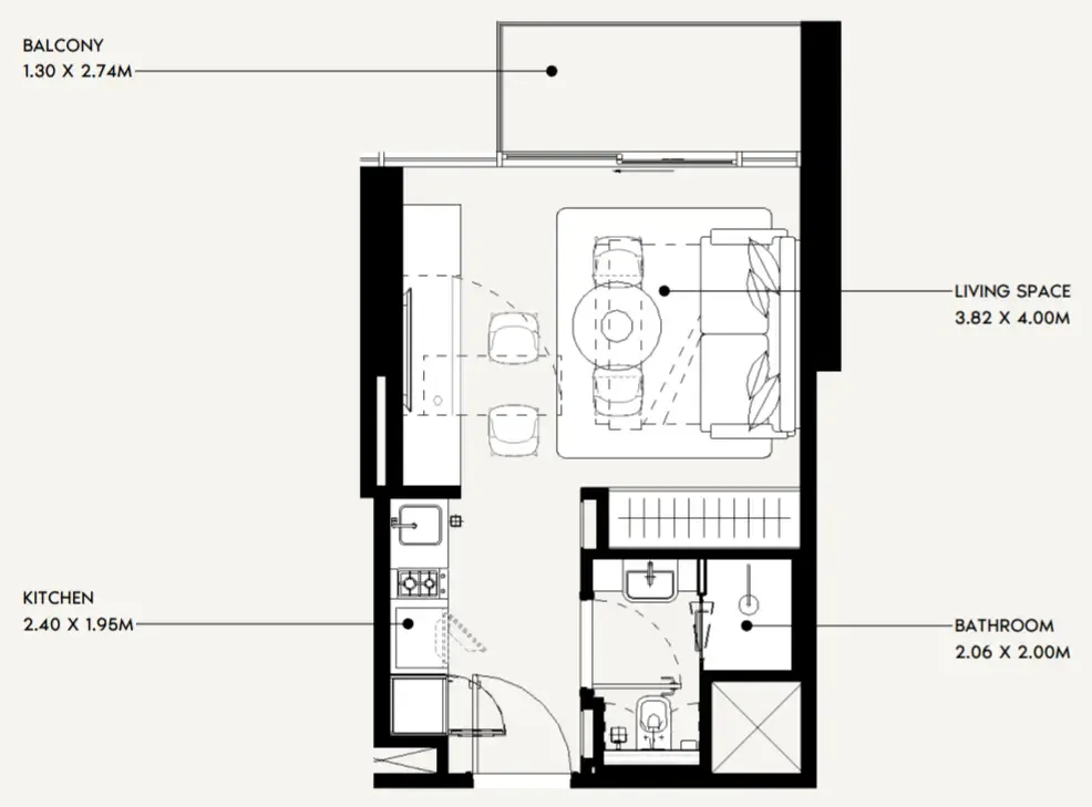Azizi Jaddaf Beach Oasis floor plan