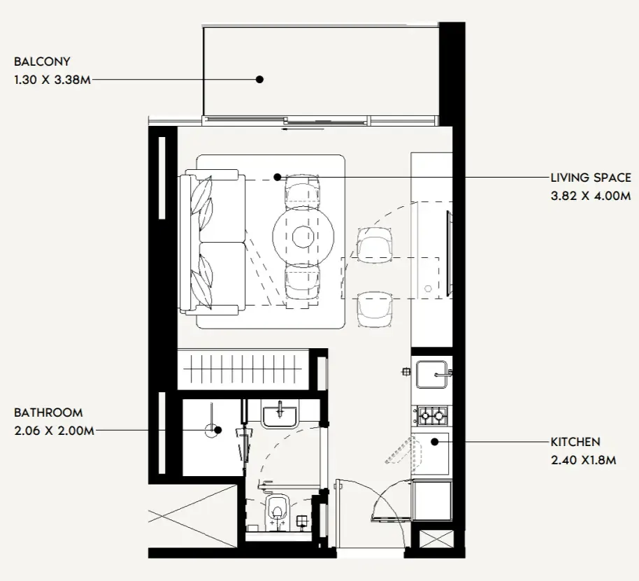 Azizi Jaddaf Beach Oasis floor plan