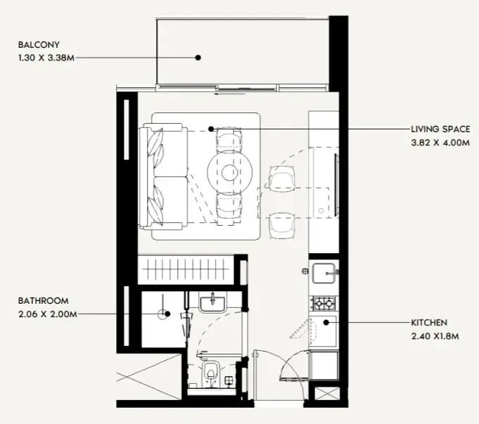 Azizi Jaddaf Beach Oasis floor plan