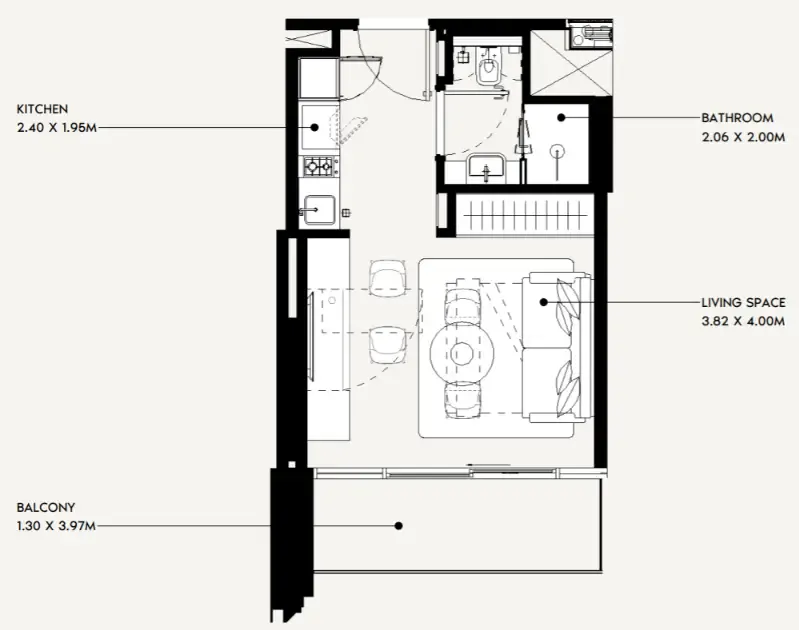Azizi Jaddaf Beach Oasis floor plan