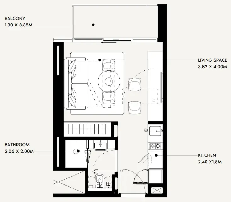 Azizi Jaddaf Beach Oasis floor plan