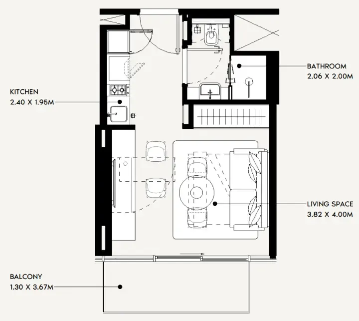 Azizi Jaddaf Beach Oasis floor plan