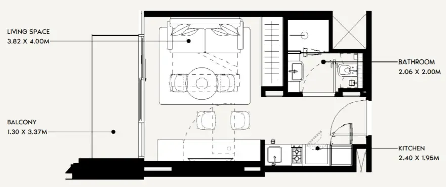 Azizi Jaddaf Beach Oasis floor plan