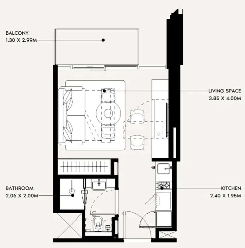 Azizi Jaddaf Beach Oasis floor plan