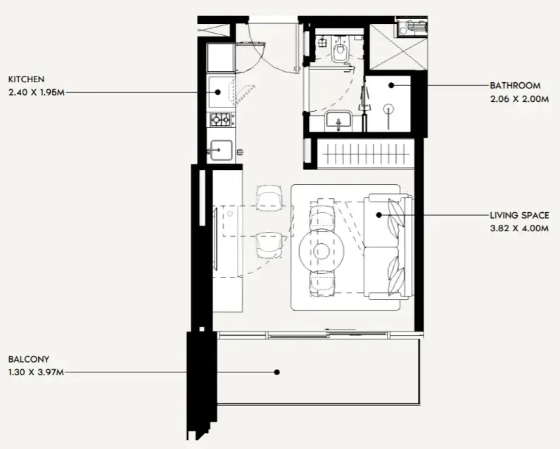 Azizi Jaddaf Beach Oasis floor plan
