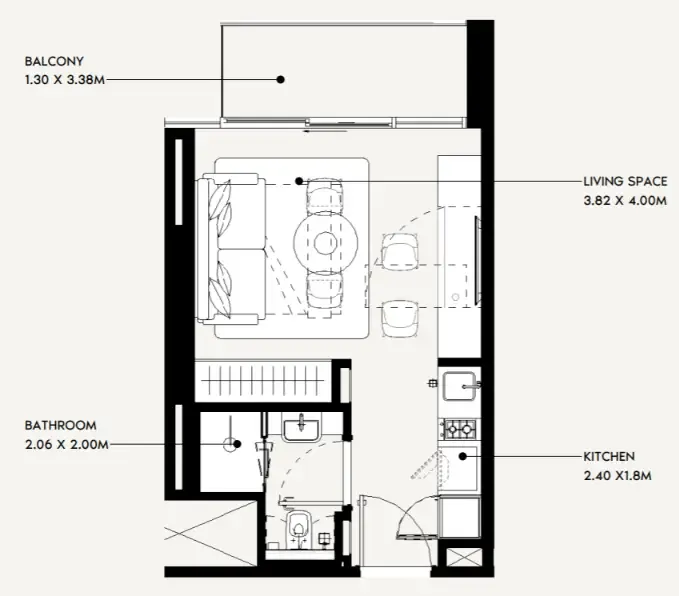 Azizi Jaddaf Beach Oasis floor plan
