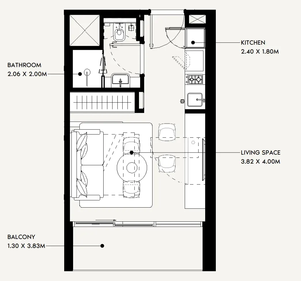 Azizi Jaddaf Beach Oasis floor plan