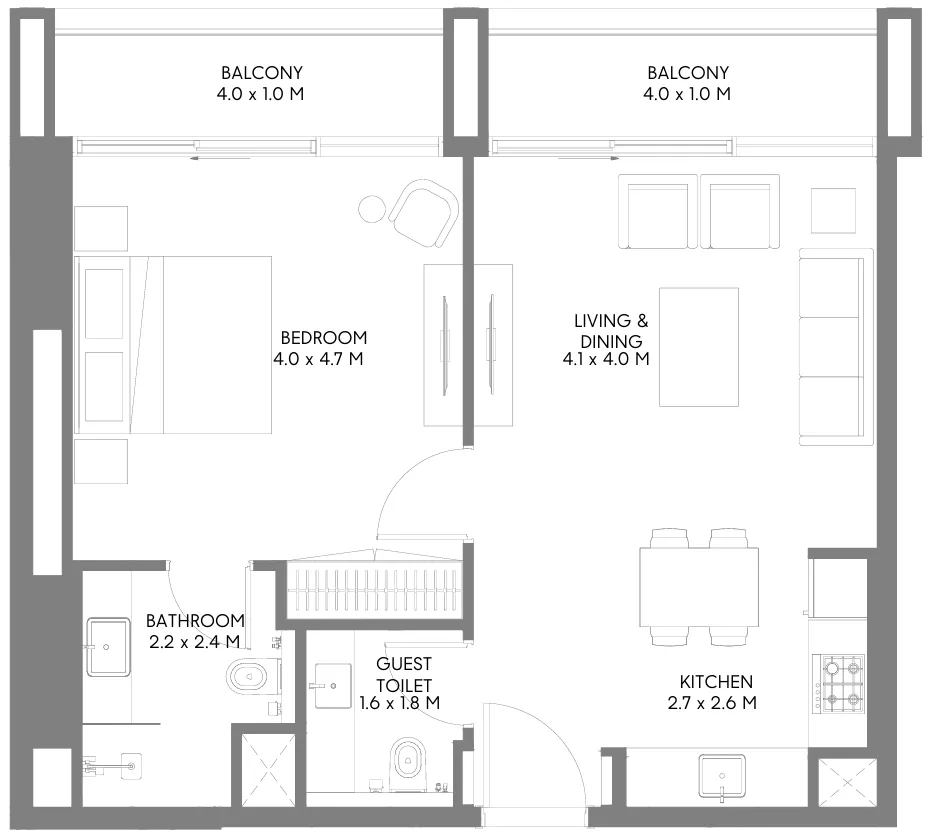 Arada Jenna 1 floor plan