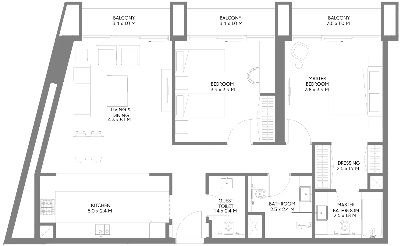 Arada Jenna 1 floor plan