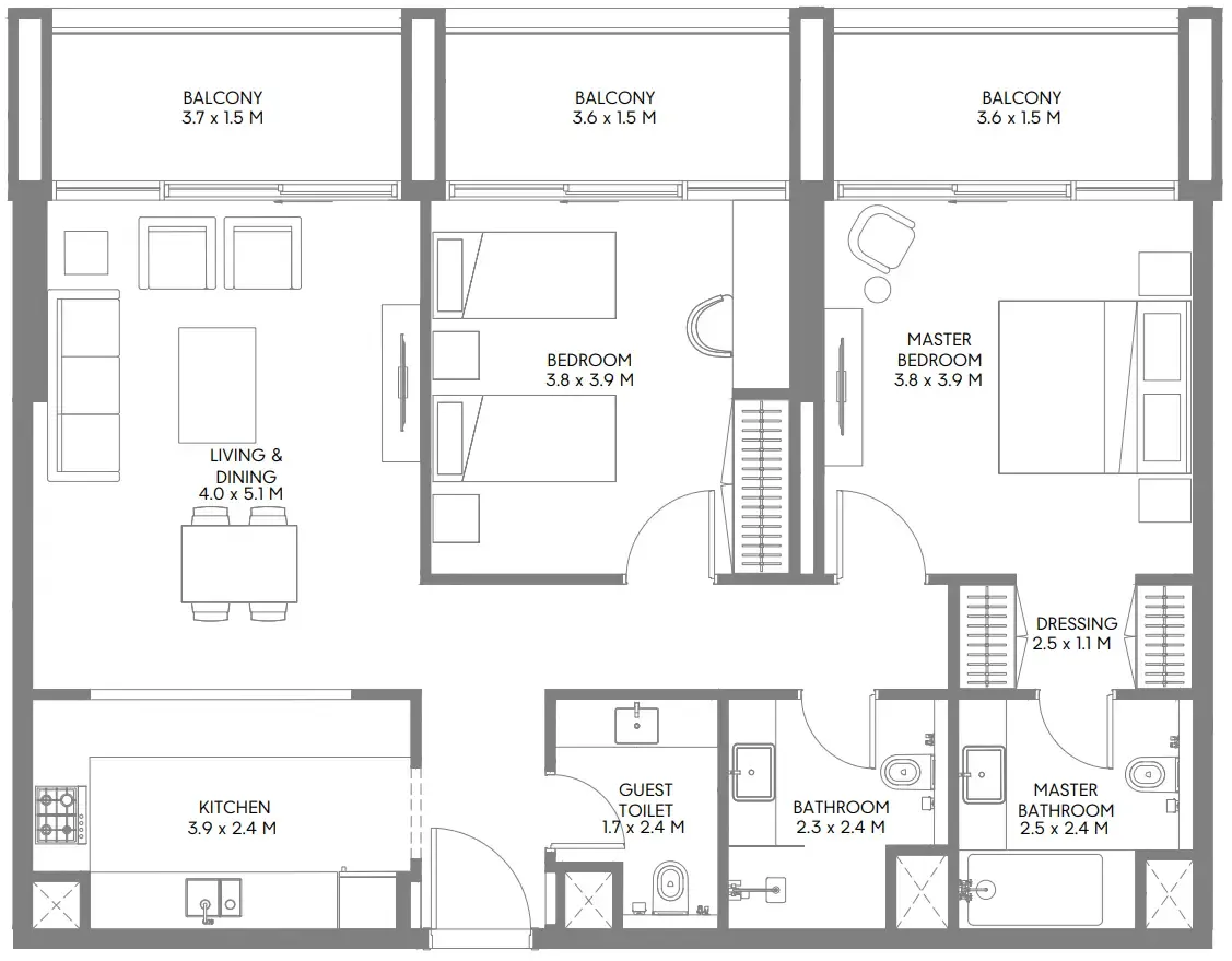 Arada Jenna 1 floor plan