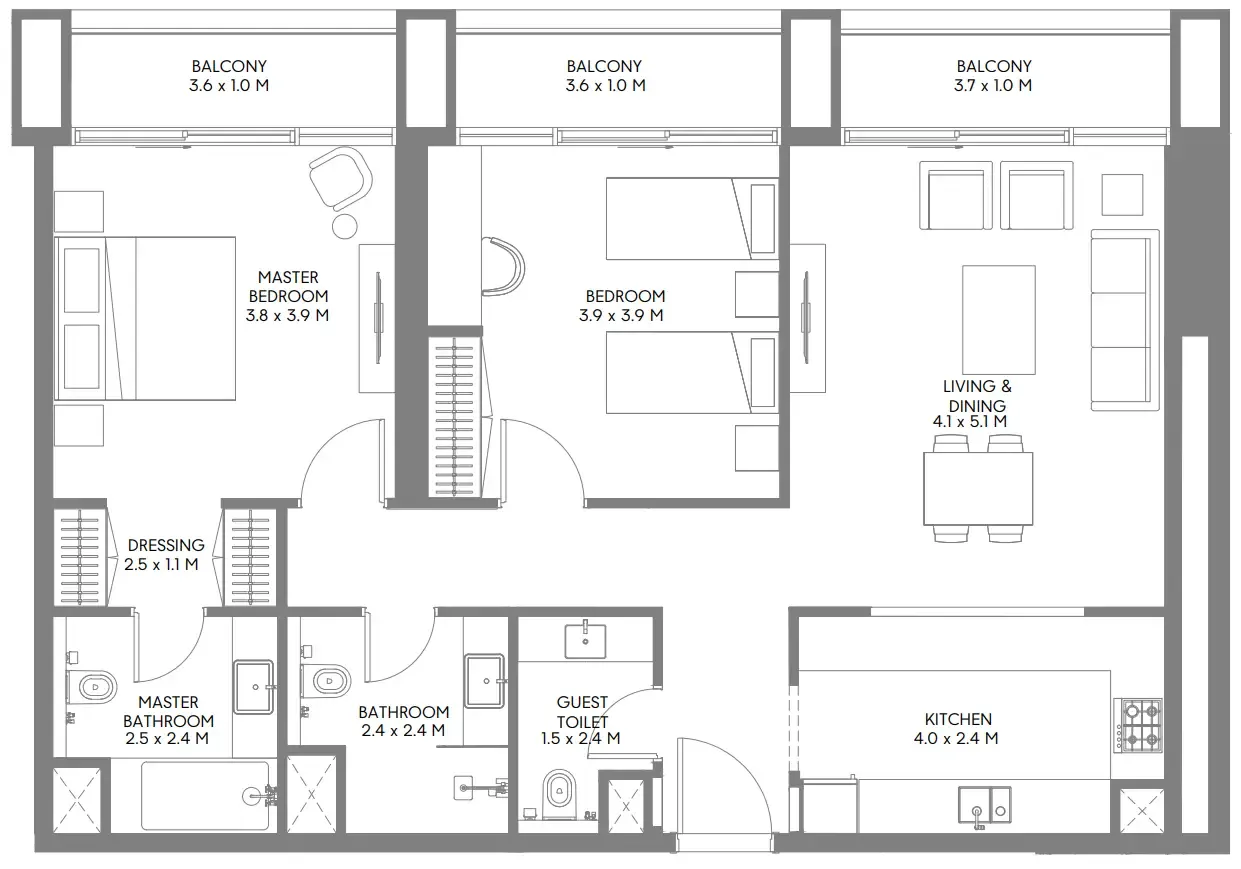 Arada Jenna 1 floor plan