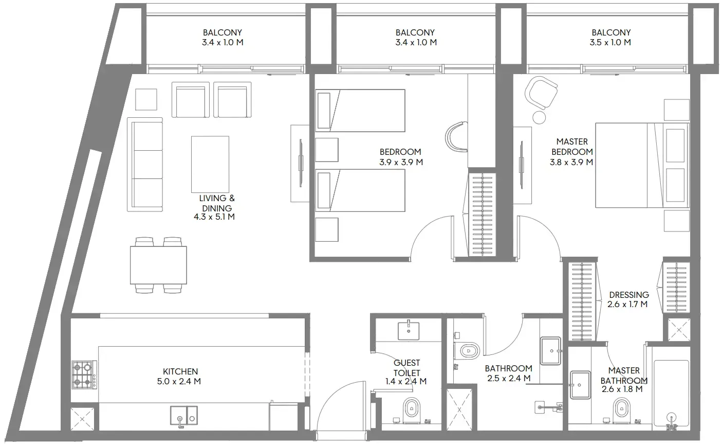 Arada Jenna 1 floor plan