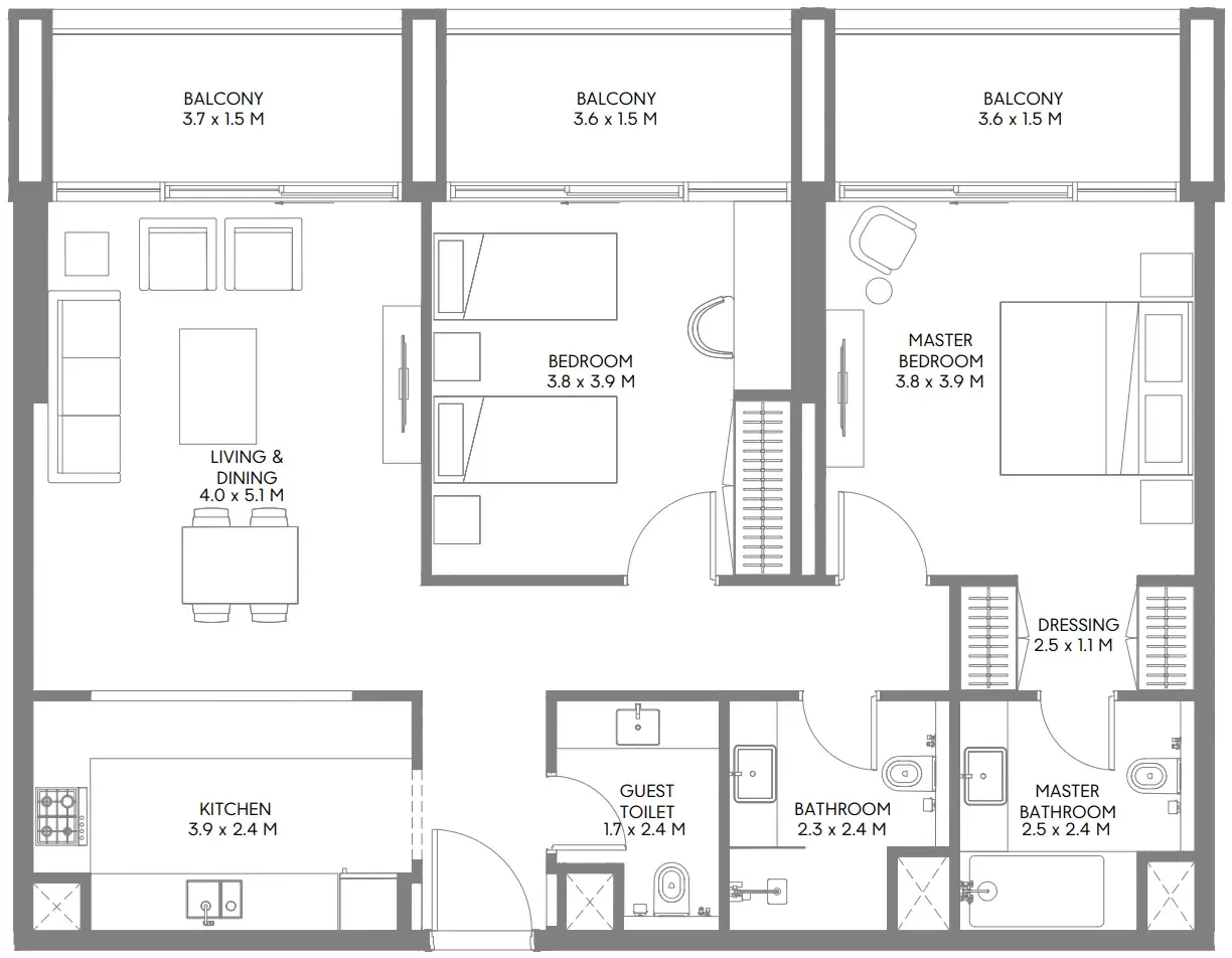 Arada Jenna 1 floor plan