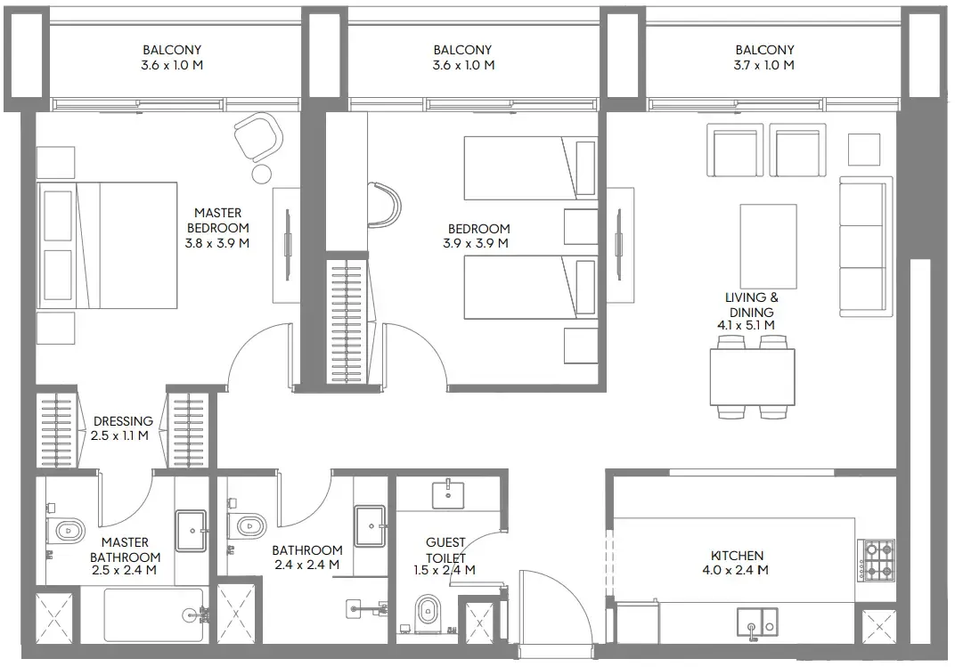 Arada Jenna 1 floor plan