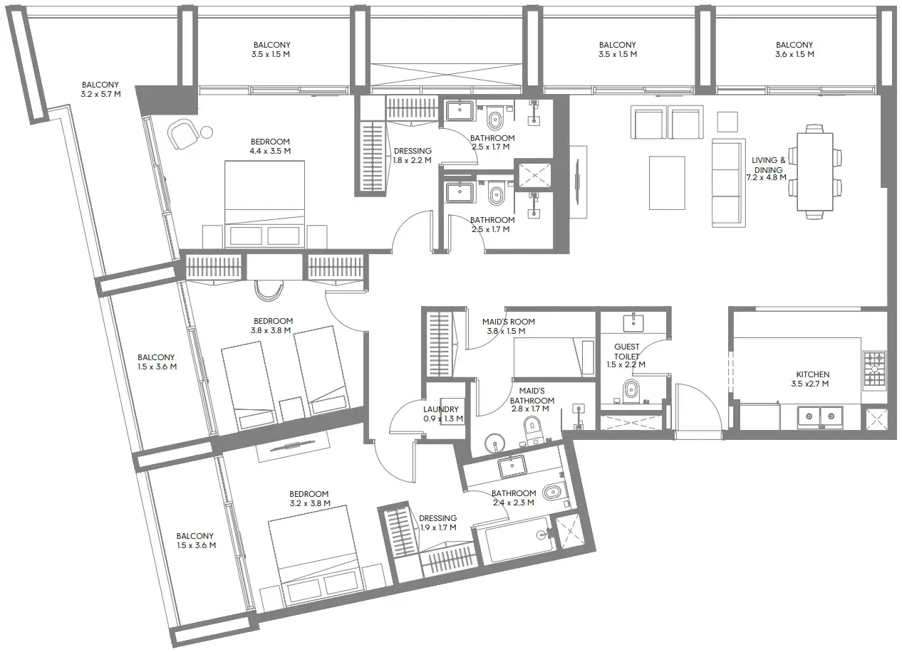 Arada Jenna 1 floor plan
