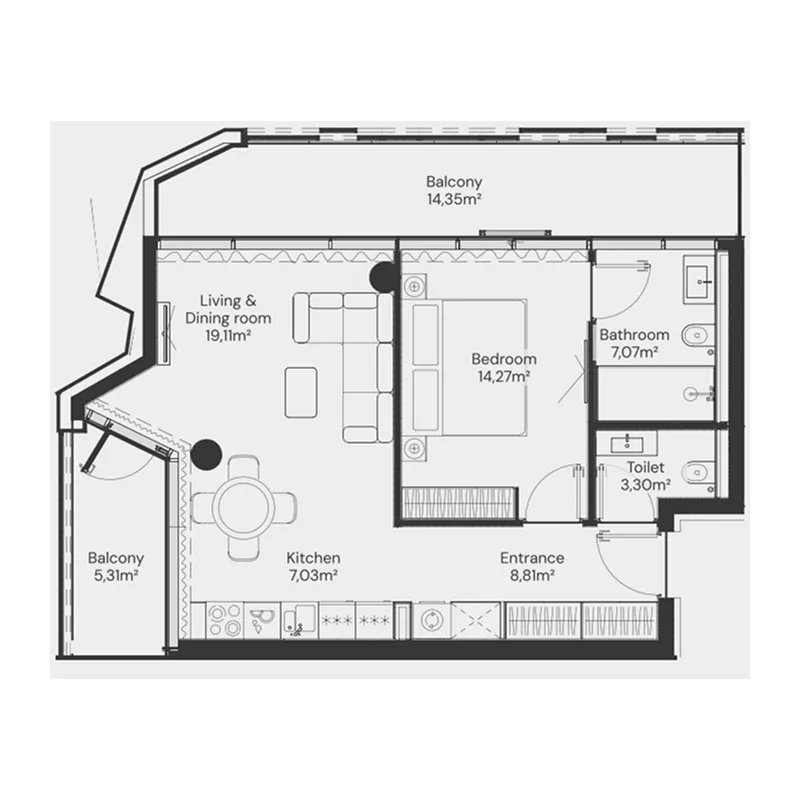 MIRA Developments John Richmond District floor plan