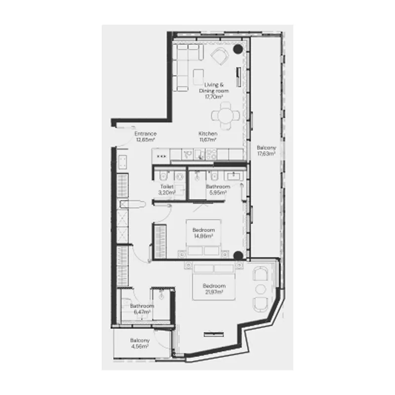 MIRA Developments John Richmond District floor plan