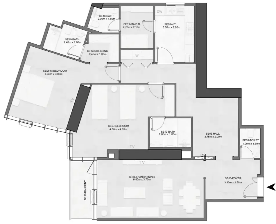 Albatha Real Estate Joud Tower floor plan