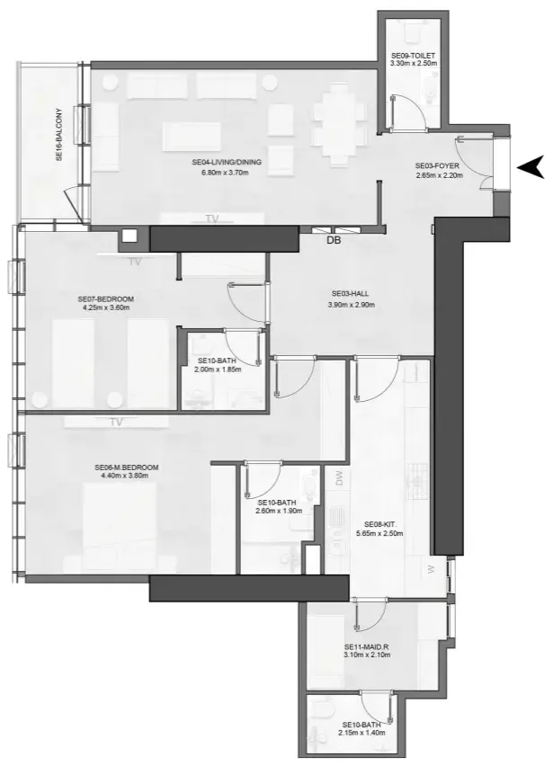 Albatha Real Estate Joud Tower floor plan