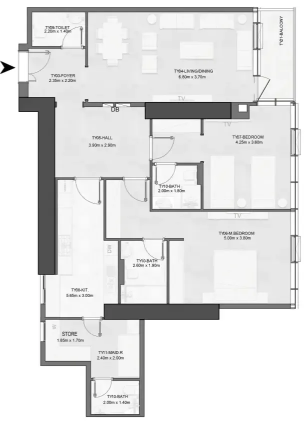 Albatha Real Estate Joud Tower floor plan