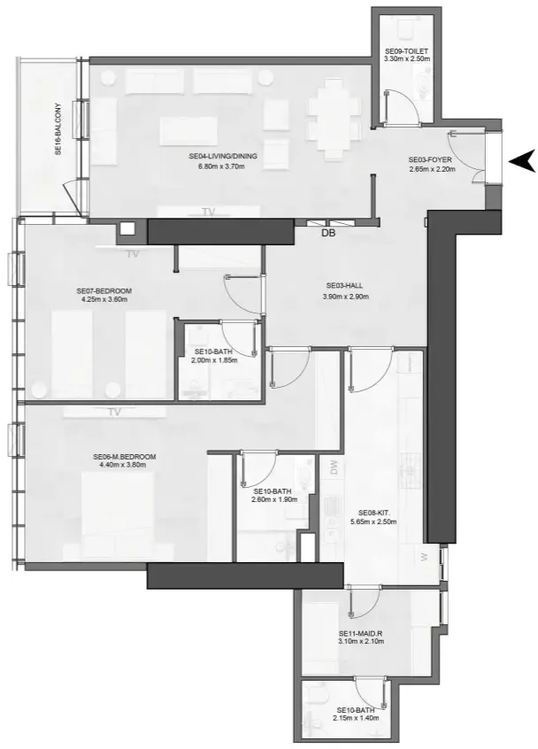 Albatha Real Estate Joud Tower floor plan