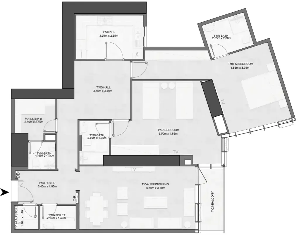 Albatha Real Estate Joud Tower floor plan