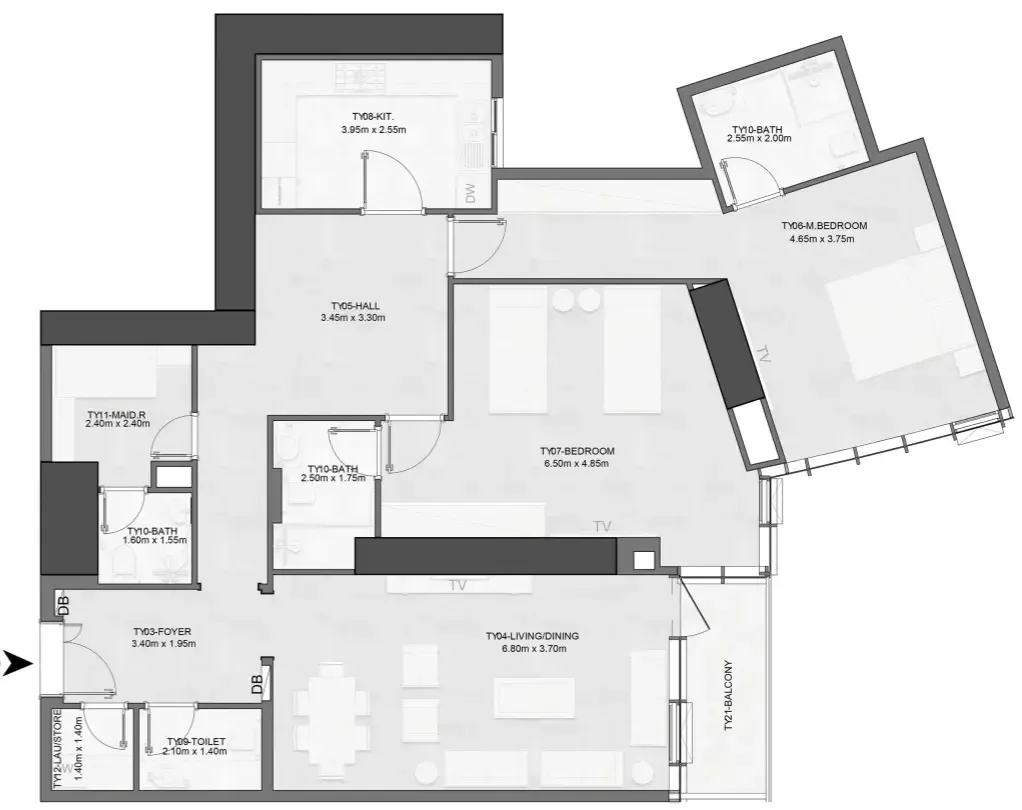 Albatha Real Estate Joud Tower floor plan
