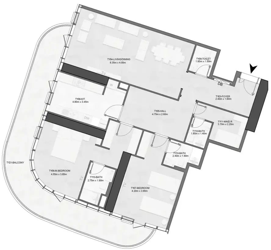 Albatha Real Estate Joud Tower floor plan
